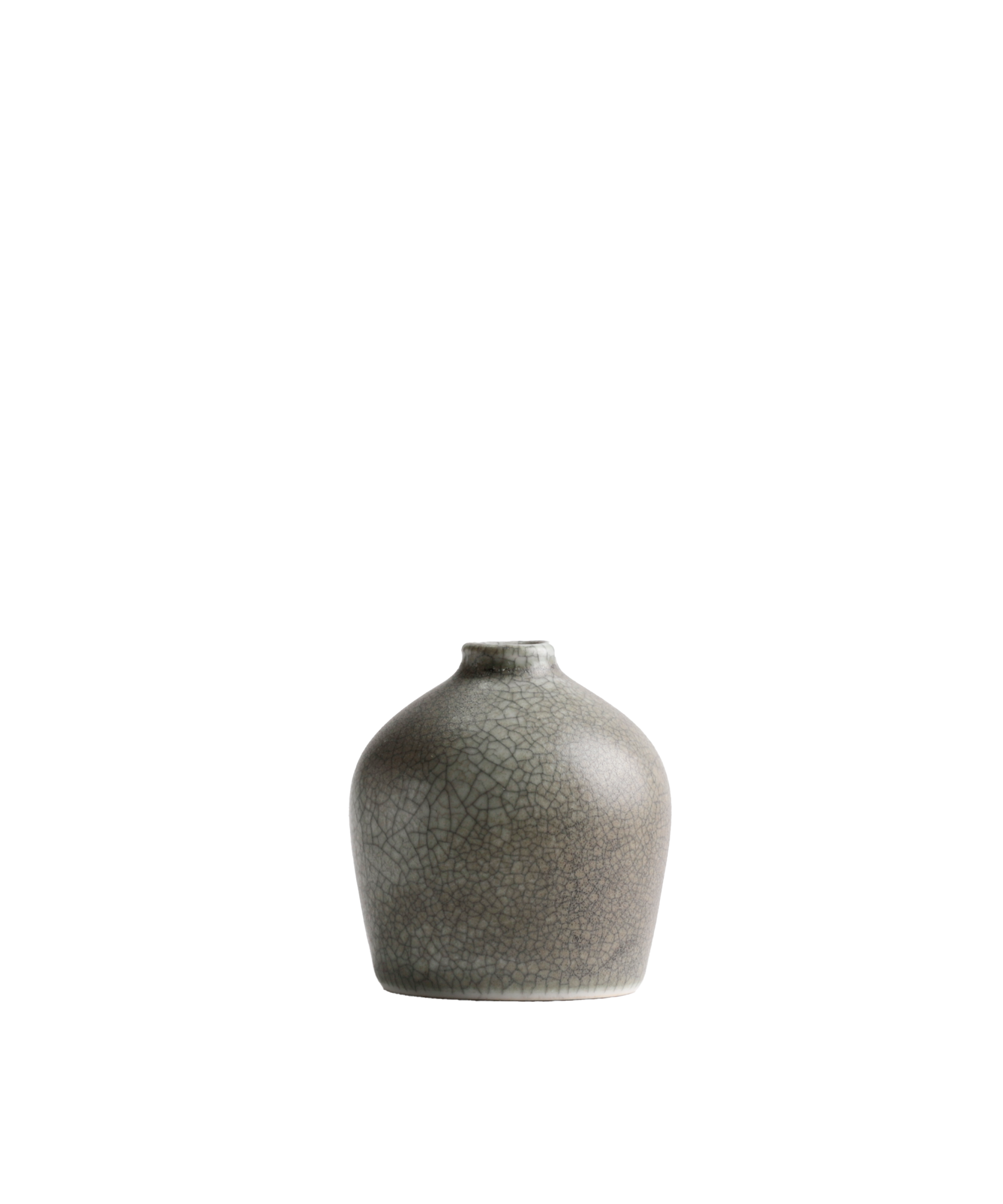 涙壺 - 蹲型 墨流