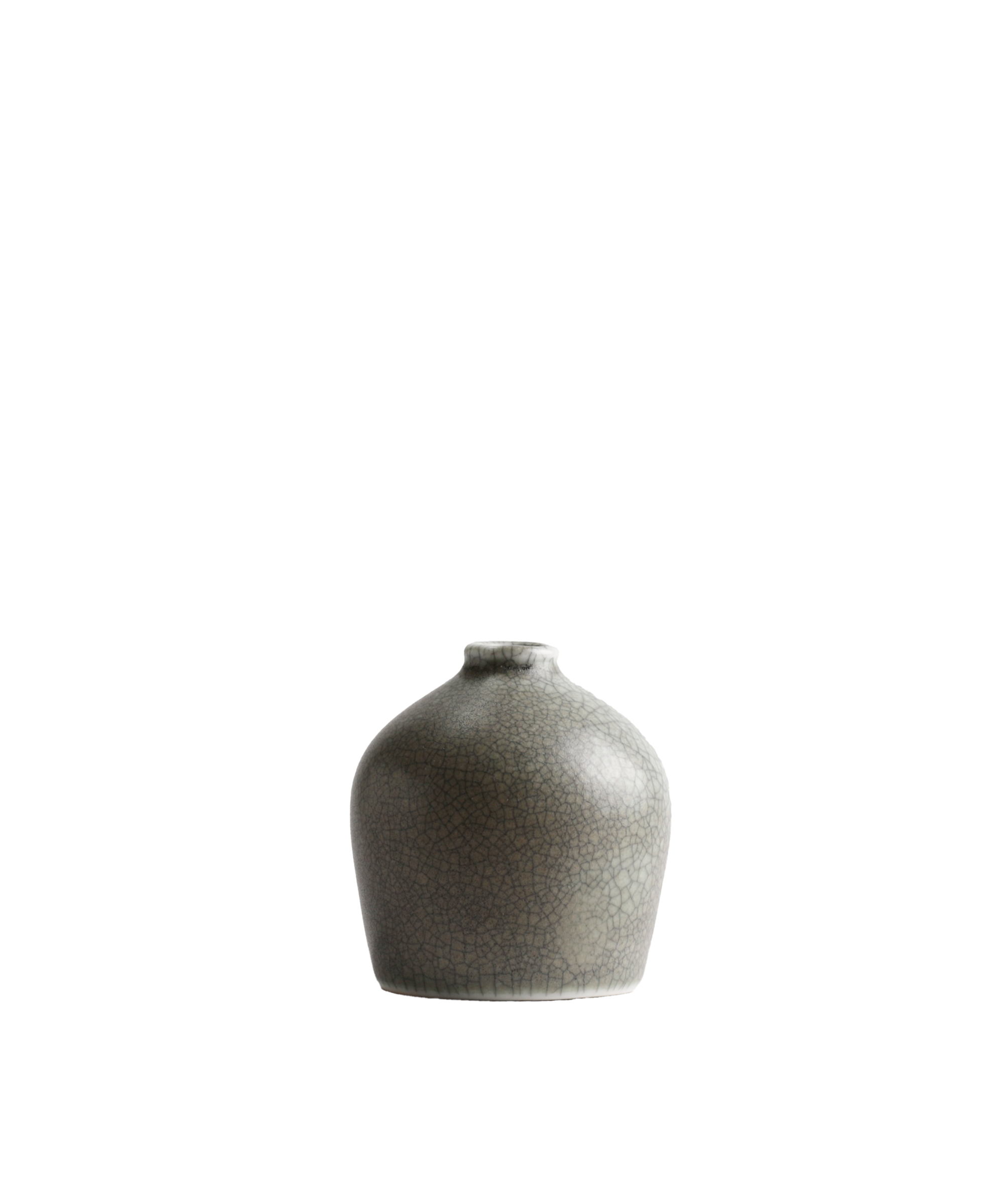 涙壺 - 蹲型 墨流