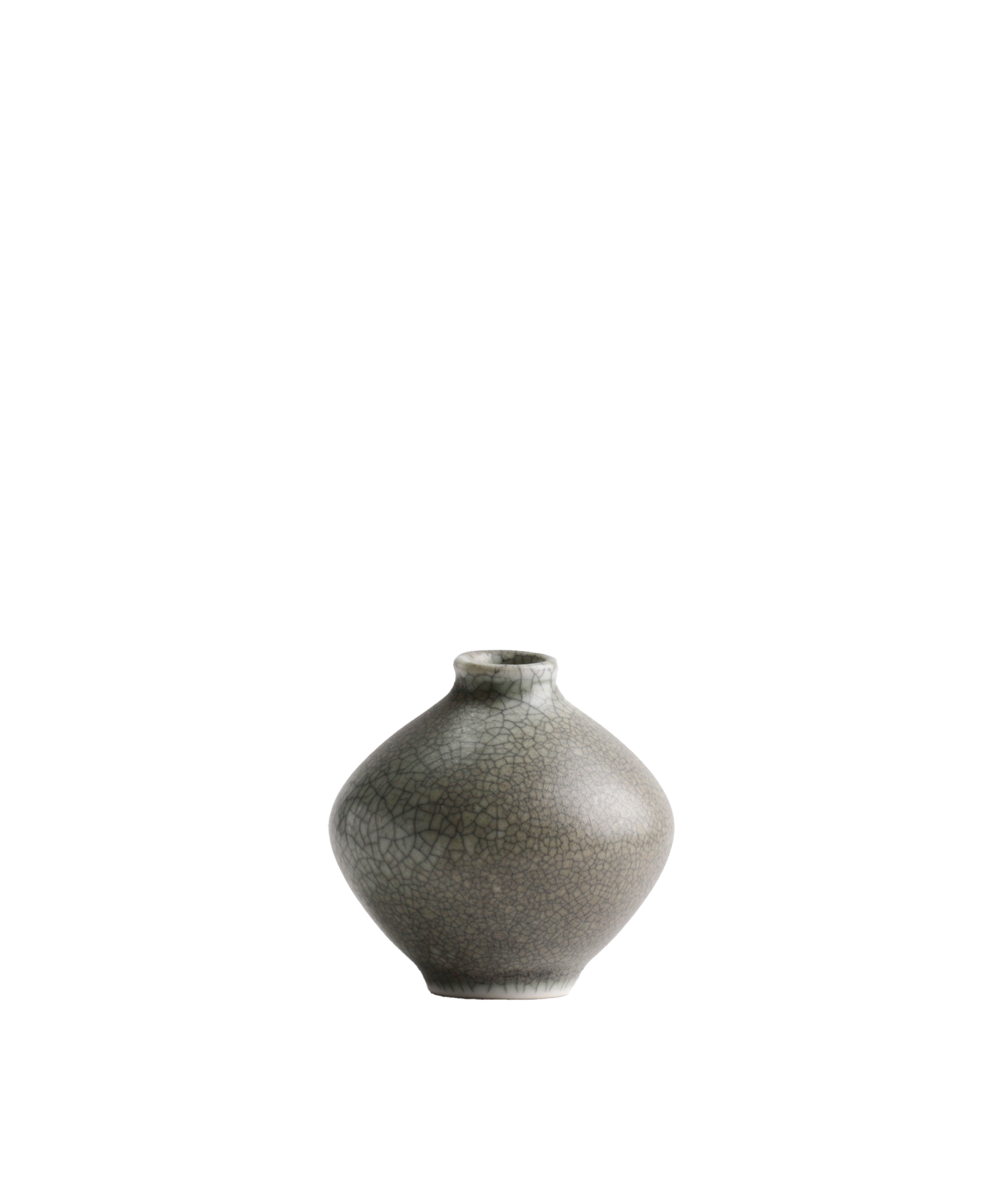 涙壺 - 達磨型 墨流