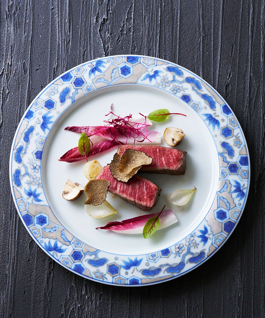 銀蘭手古伊万里松竹梅 - 縁起皿