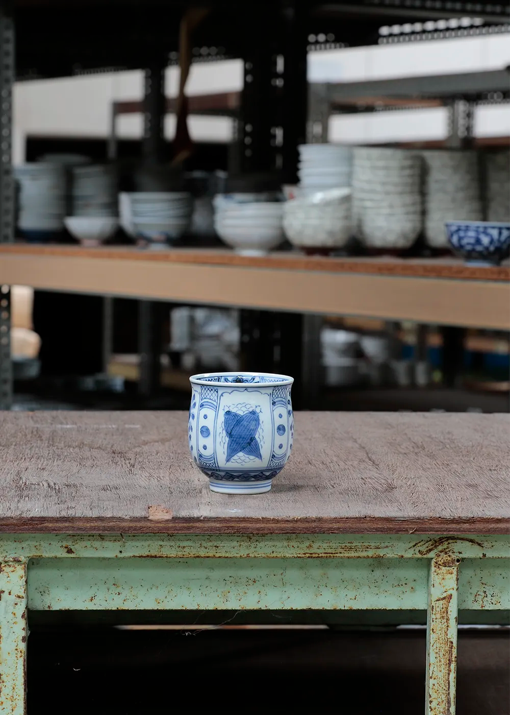 花蝶芙蓉手 湯呑 大 B品アウトレット 2542