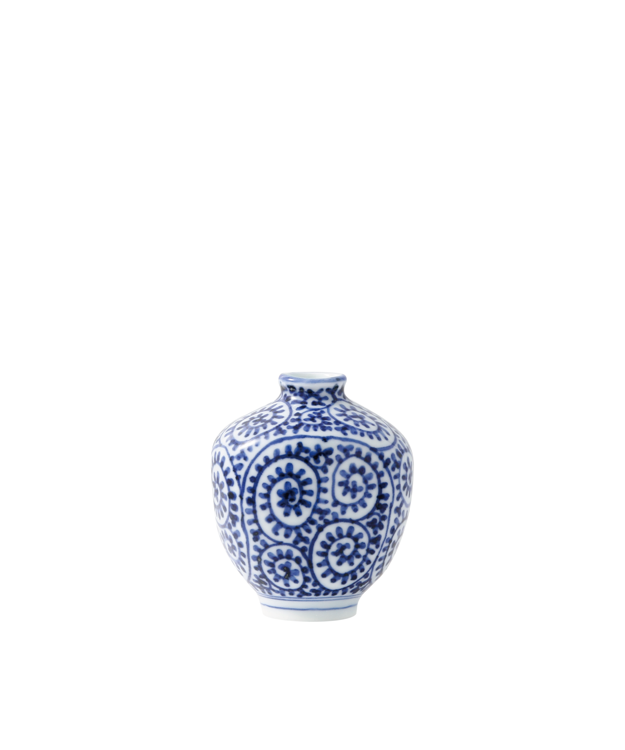 涙壺 - 扁壺型 染付