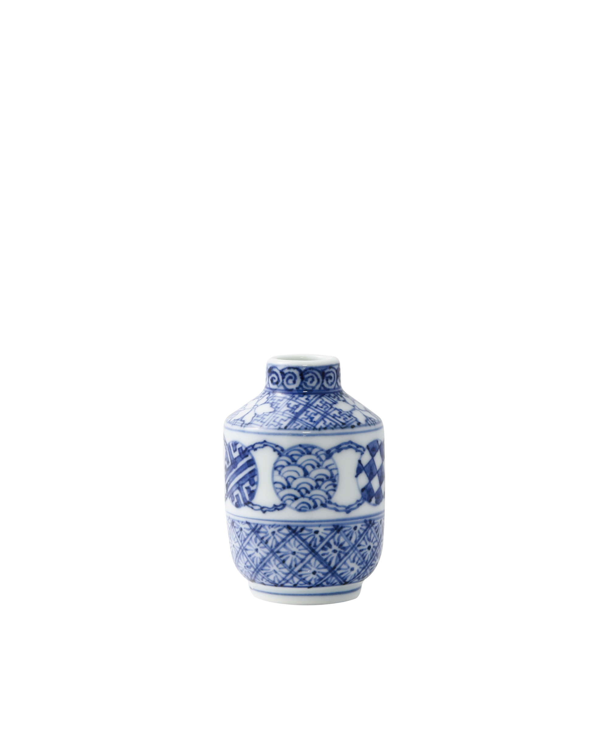 涙壺 - 切溜型 染付