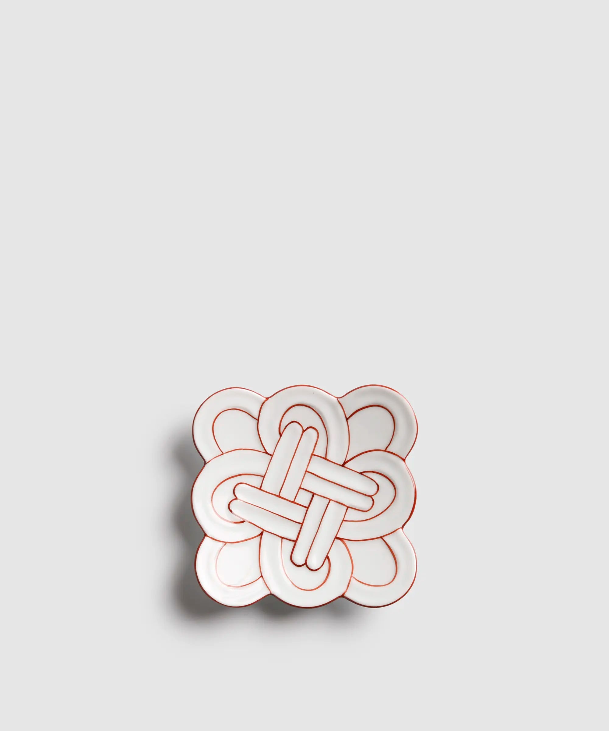 赤線 - 吉祥結び小皿