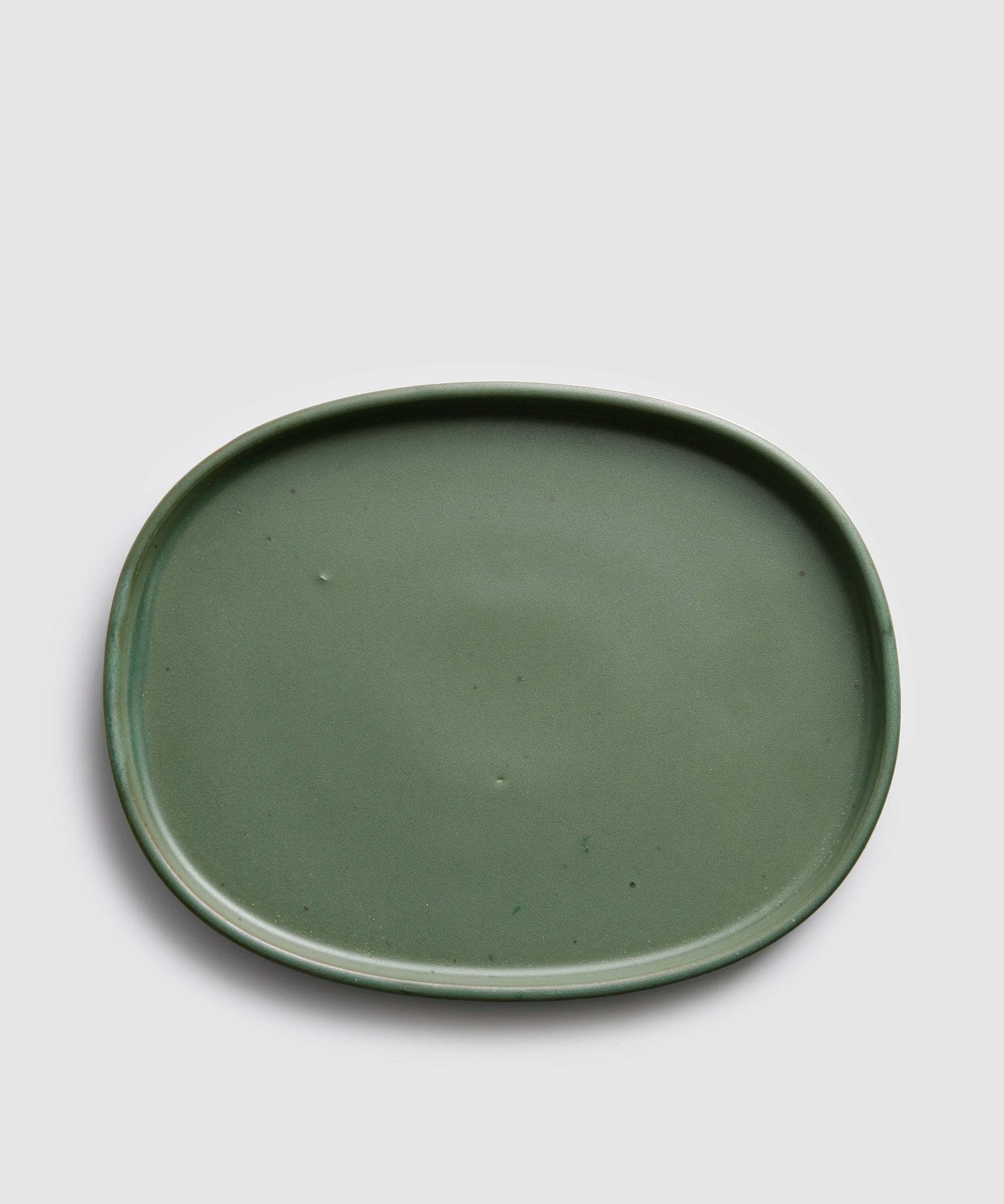 terra - oval plate green