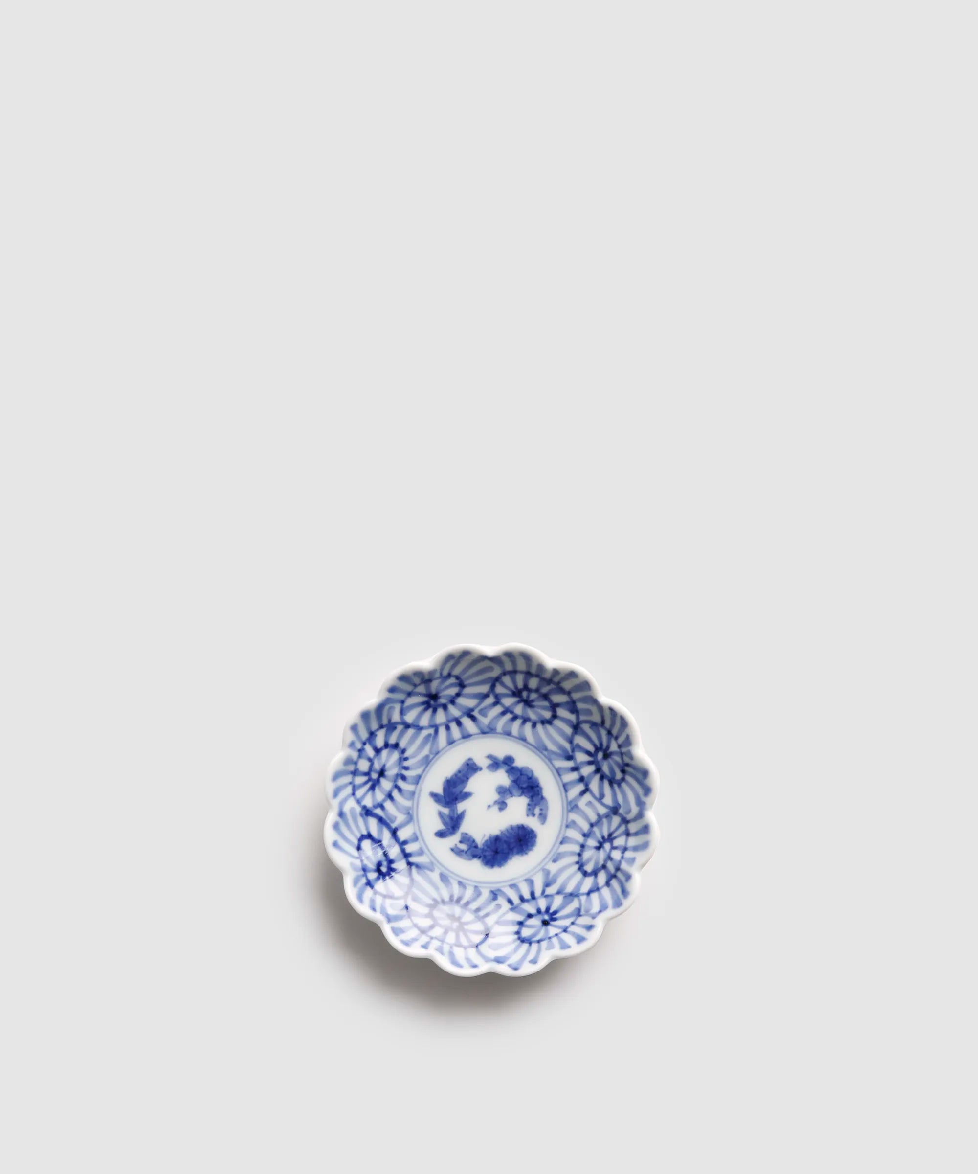 染付蛸唐草松竹梅 - 3寸小皿