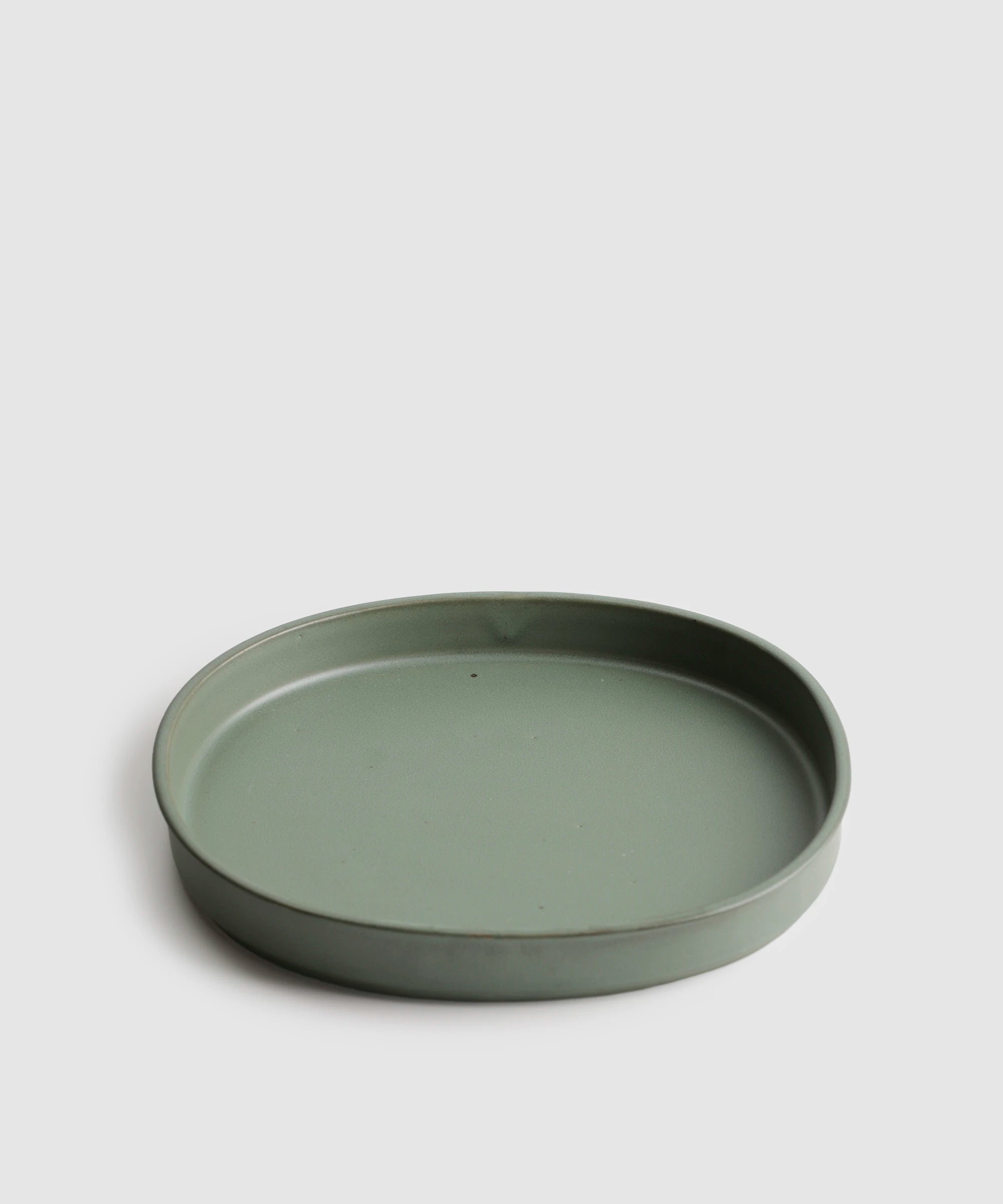 terra - square plate green