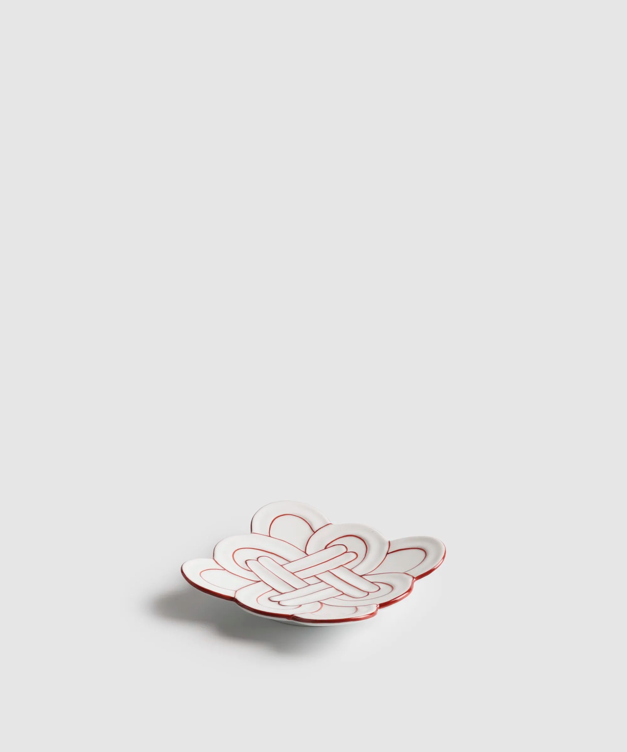 赤線 - 吉祥結び小皿