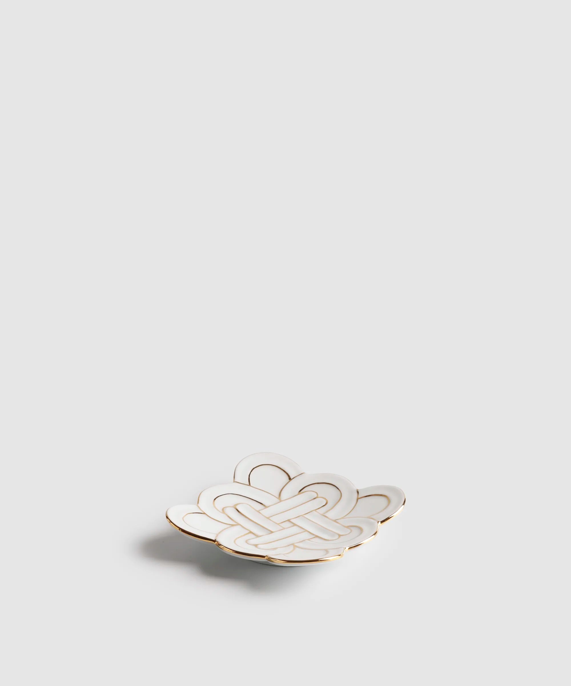 金線 - 吉祥結び小皿