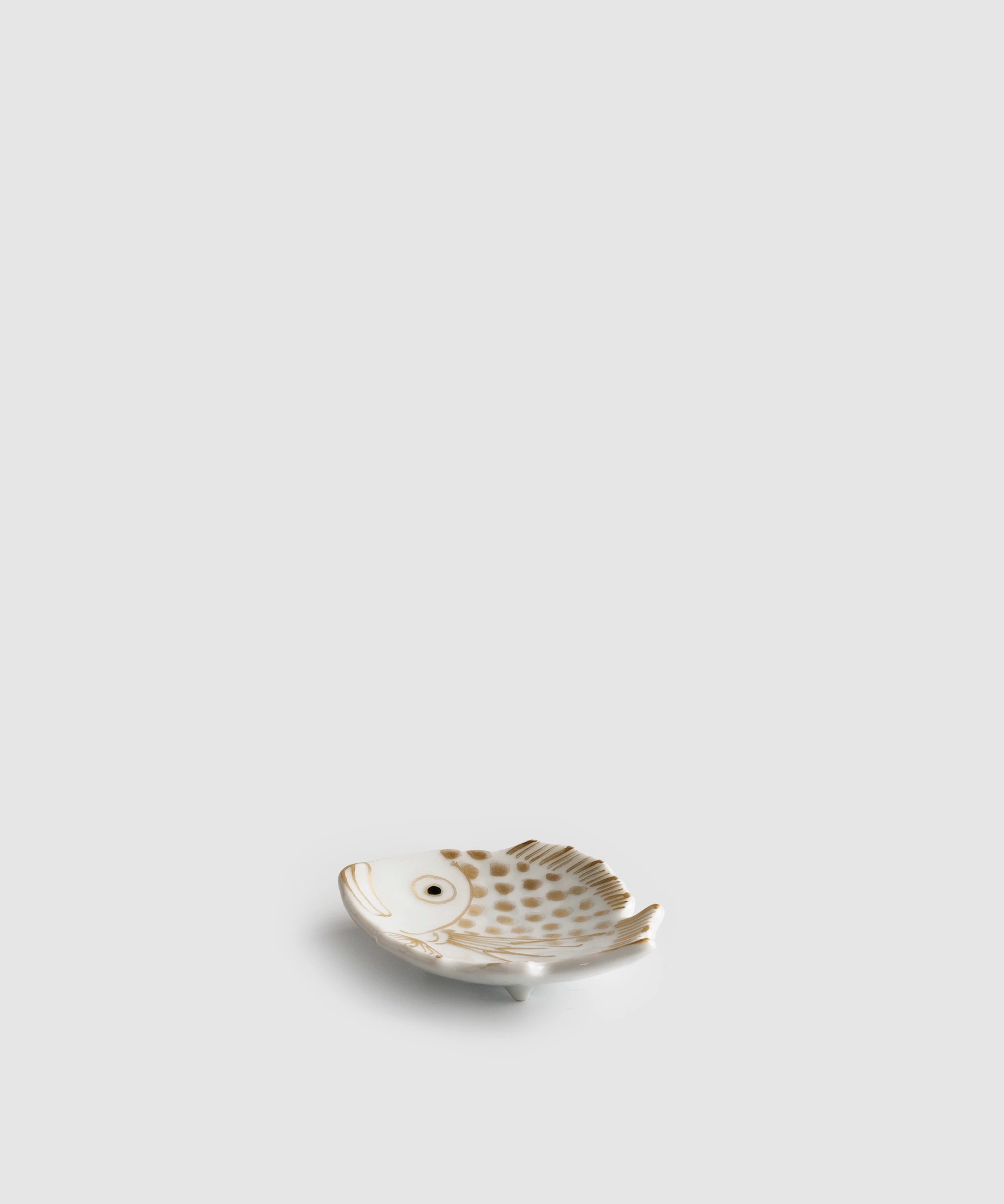 白磁金彩 - 鯛型豆皿