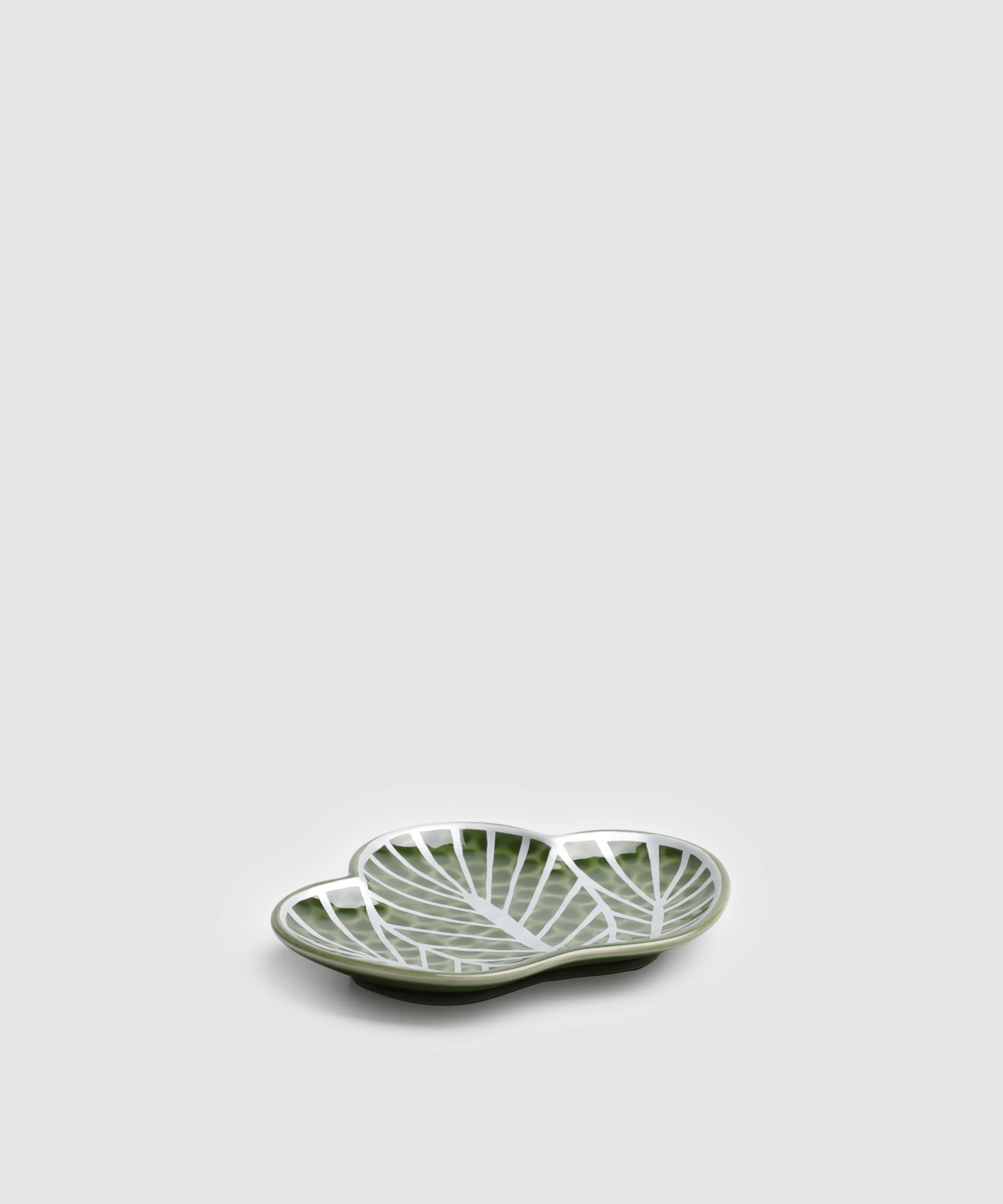錦茶緑金 - 松葉型銘々皿