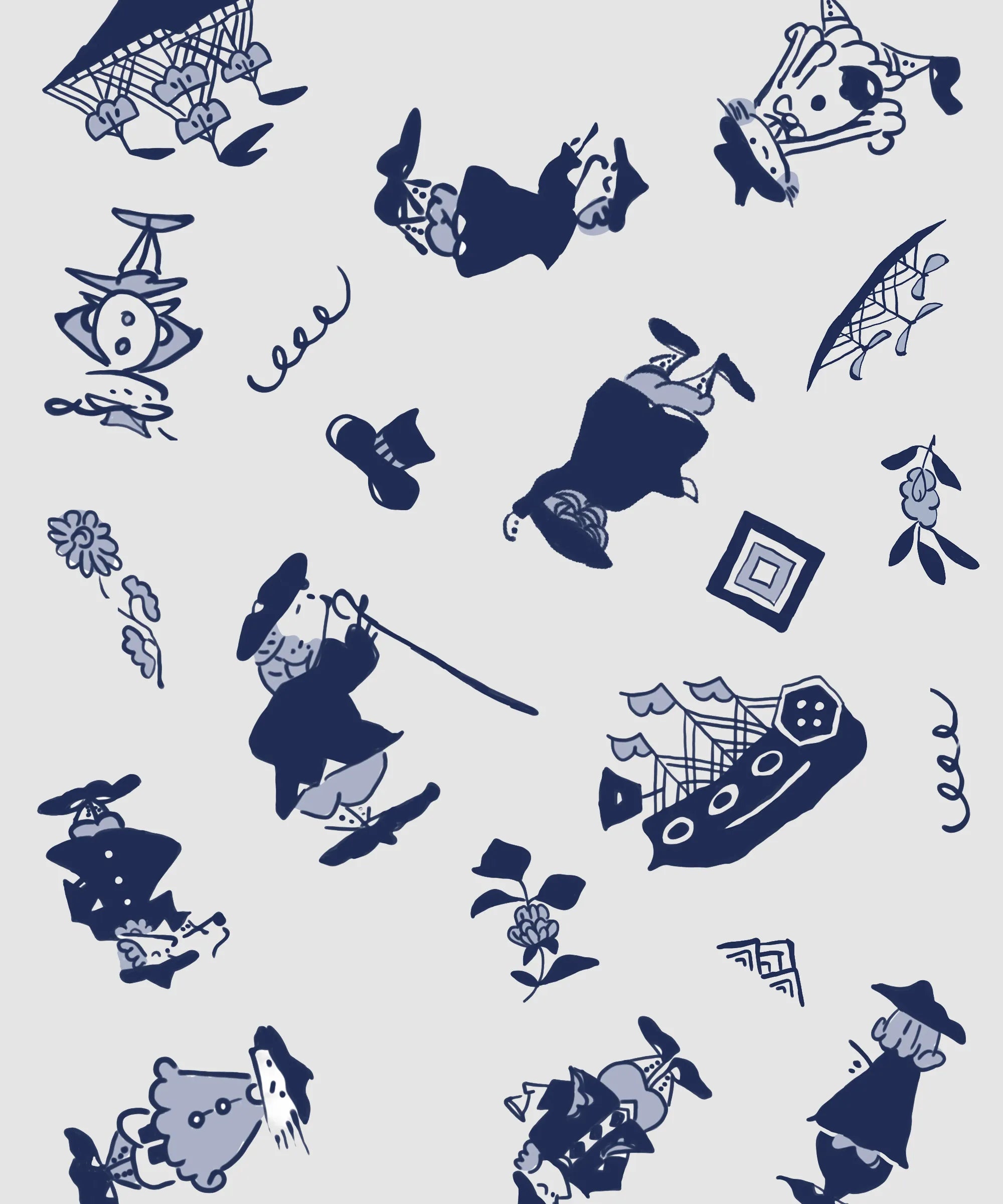 青花 - かや織ふきん 中川政七商店製