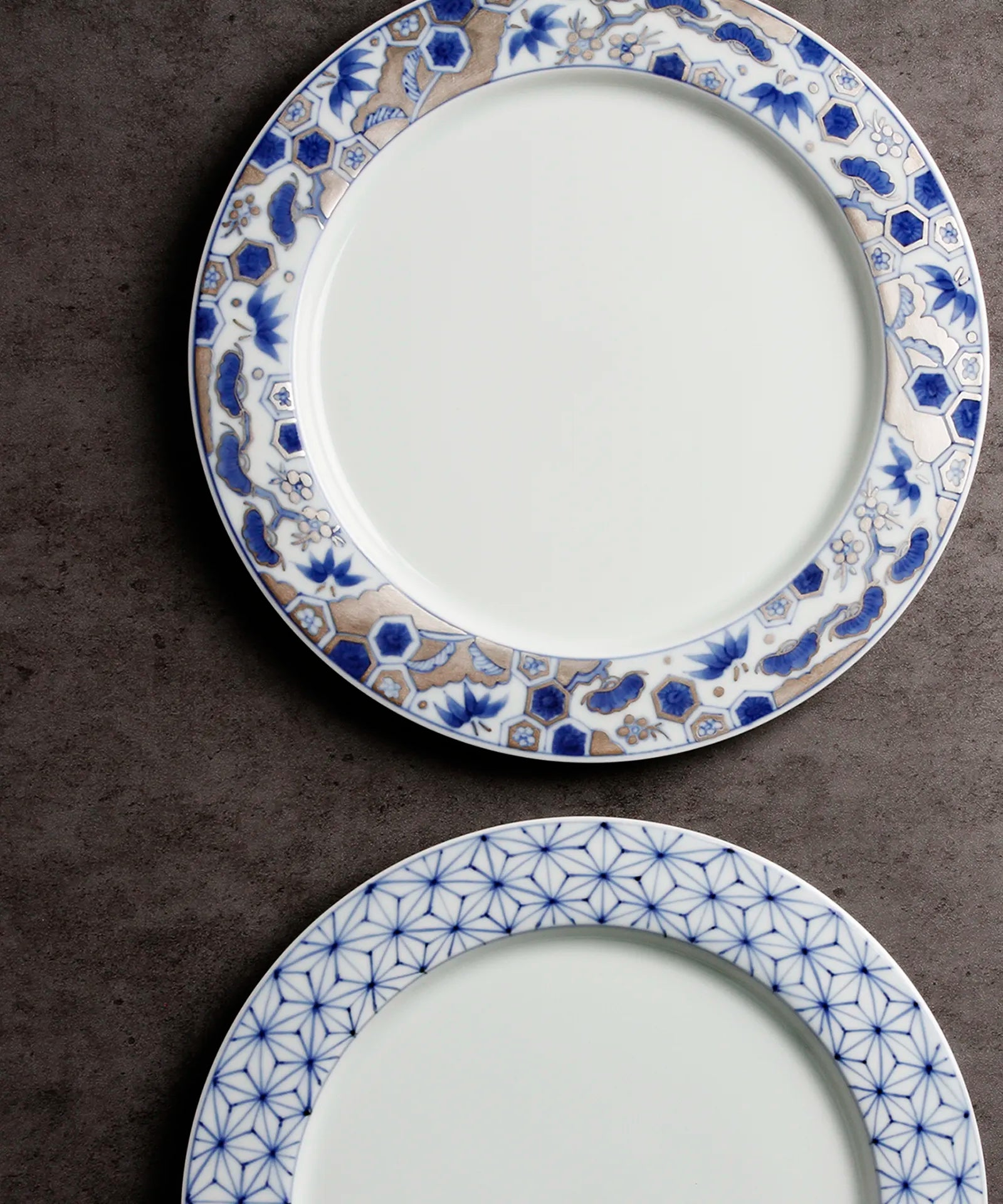 染付麻の葉紋 - 縁起皿