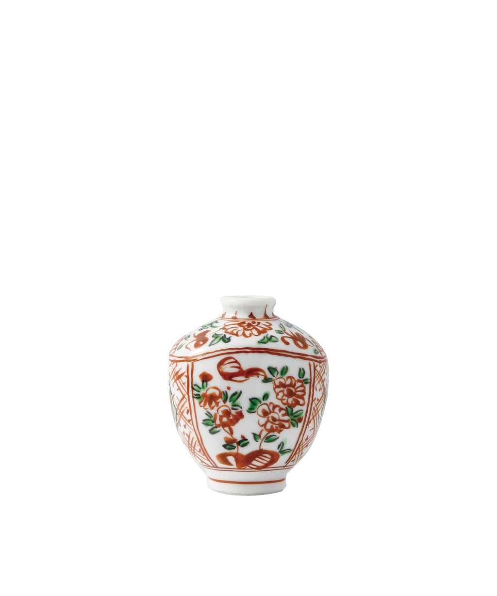 涙壺 - 扁壺型 赤絵 | 有田焼(ありたやき)の専門通販 Realita Ceramics