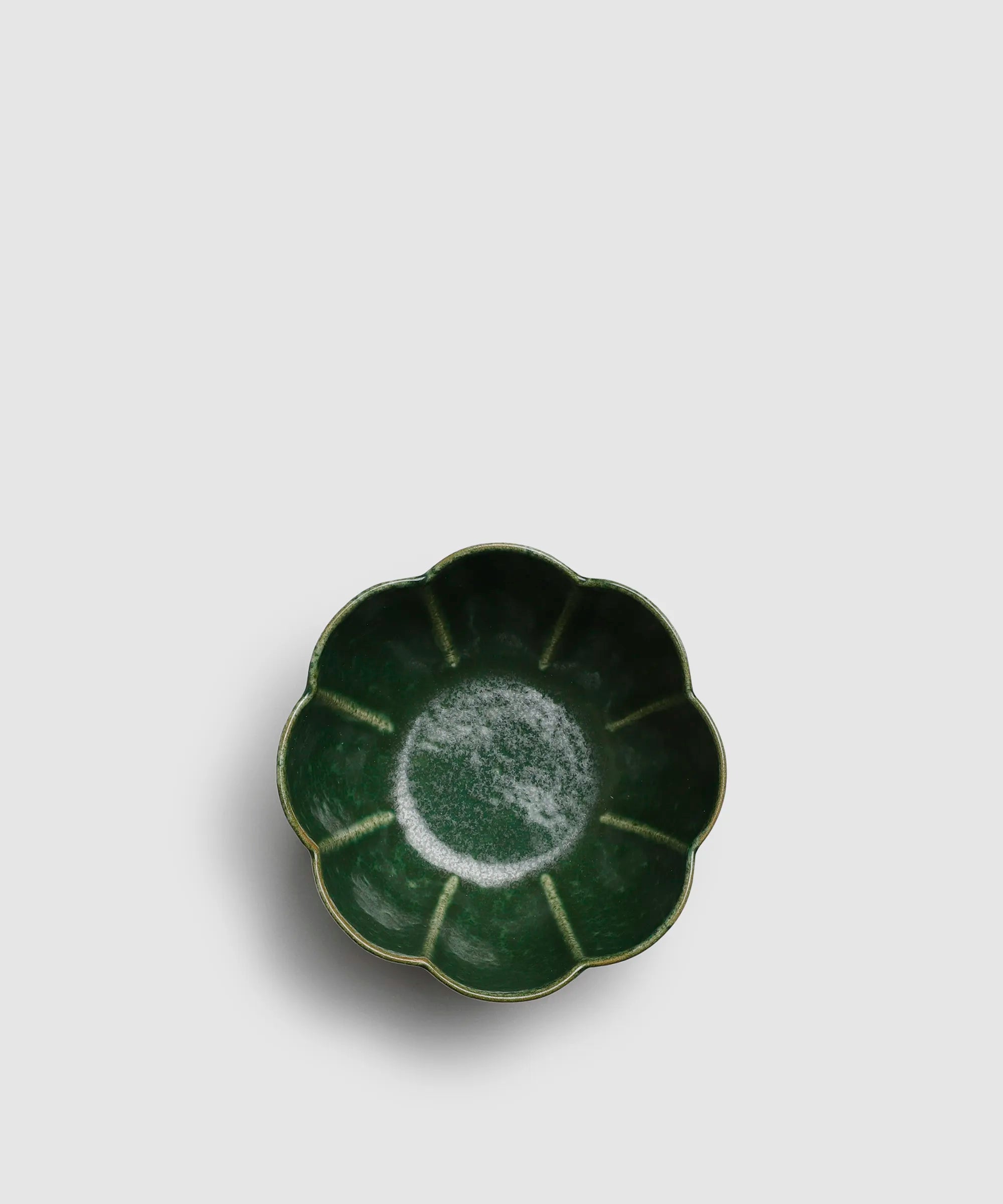 深緑 - 花弁小鉢