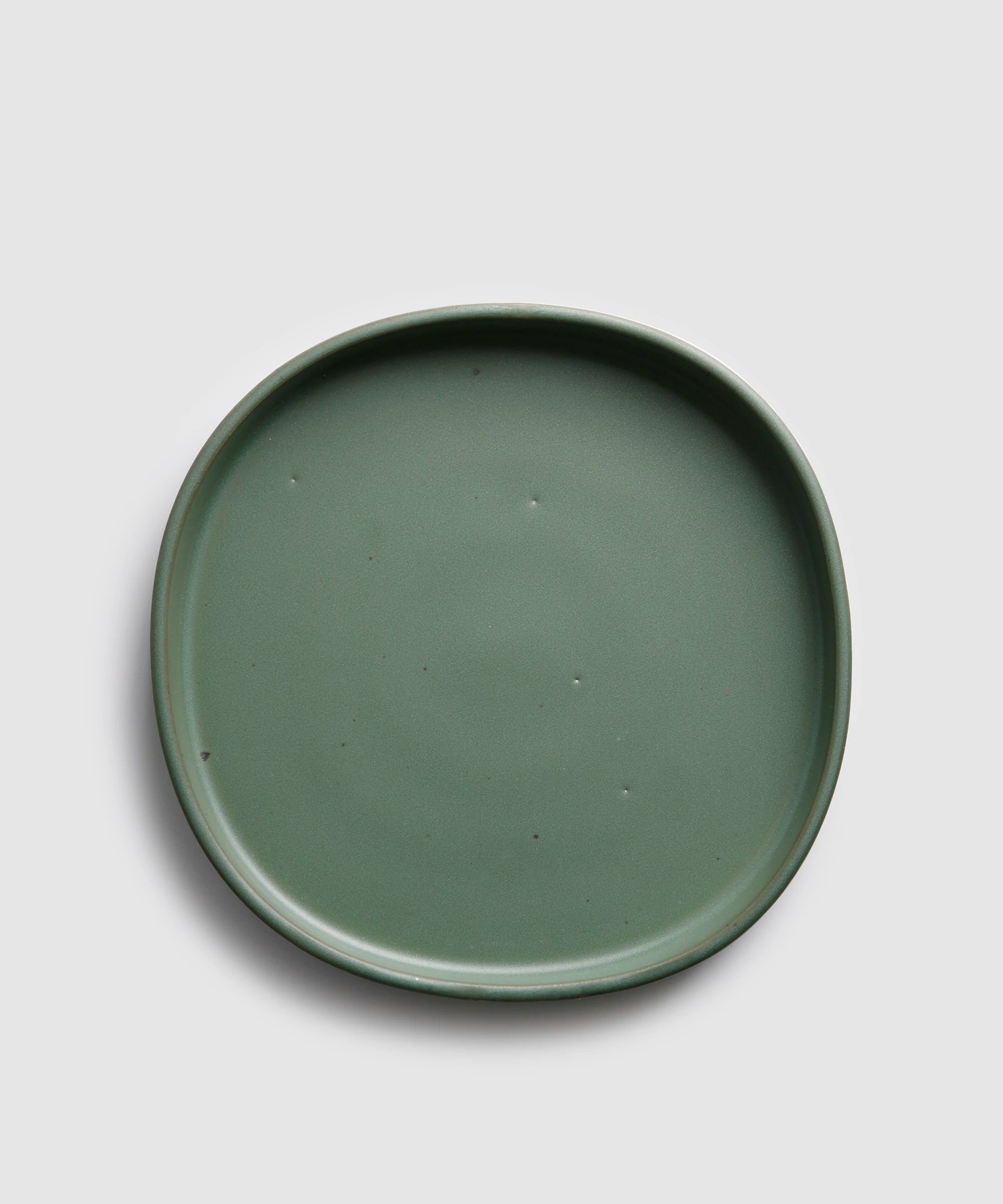 terra - square plate green