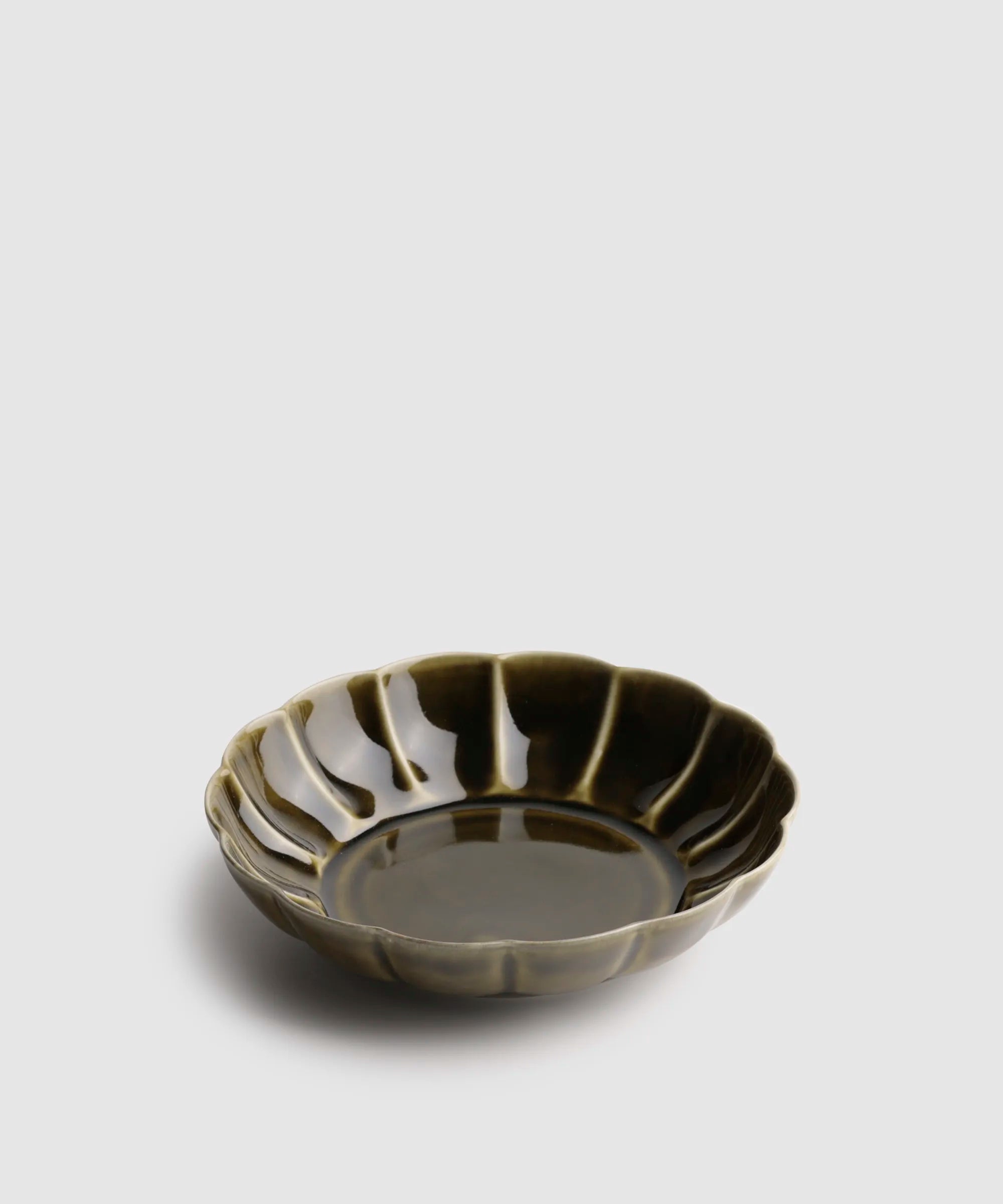 オリーブ - 輪花平鉢