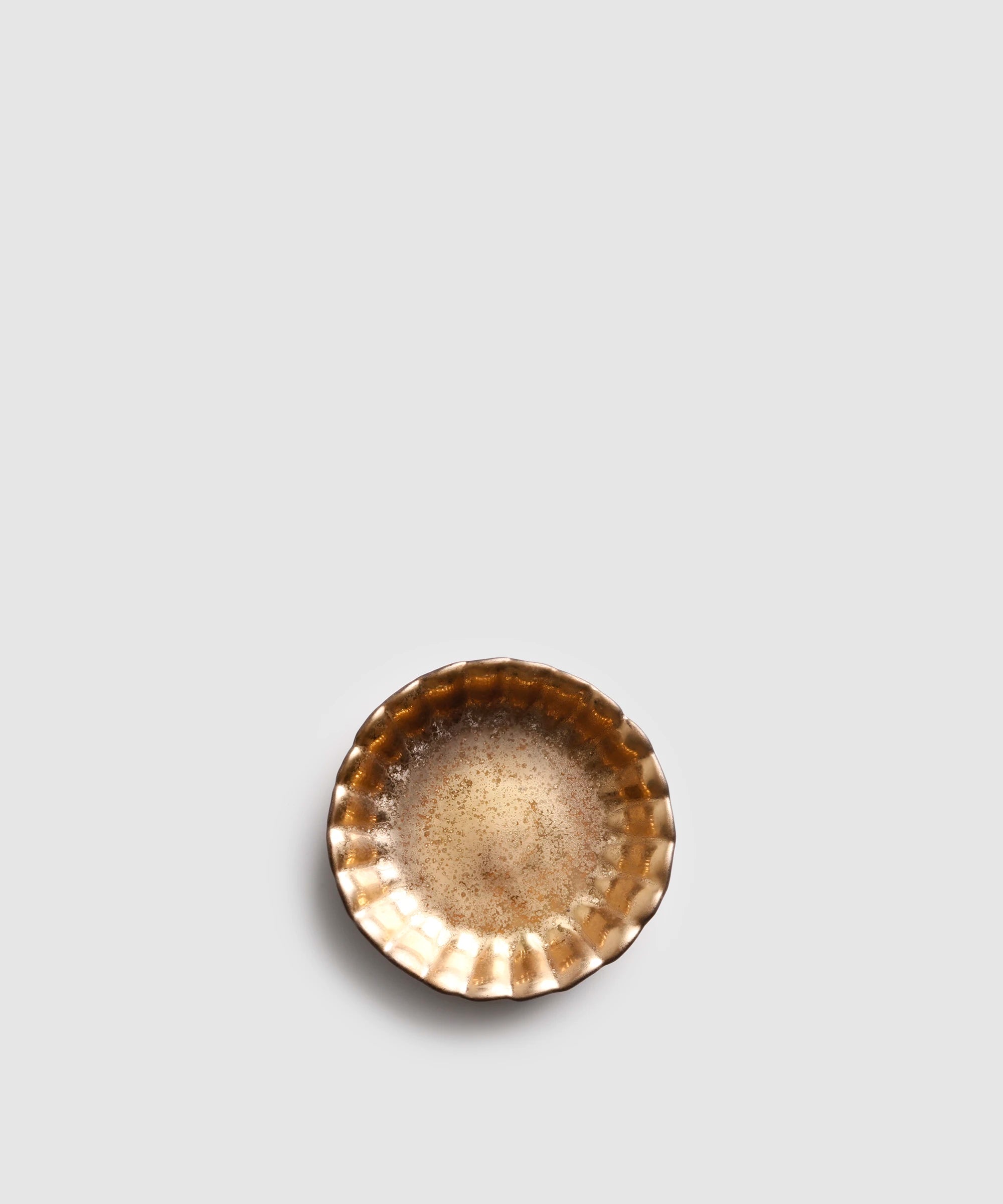 金塗 - 丸菊割型小皿