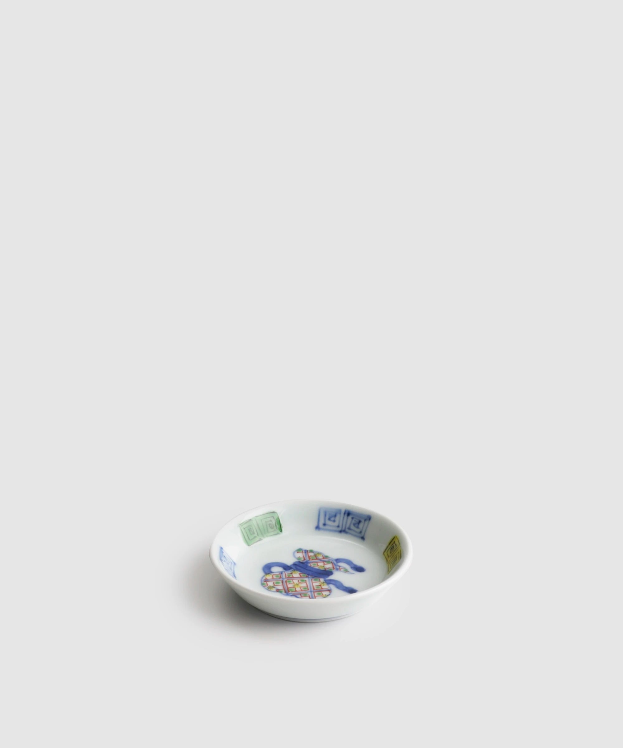染錦渕地紋袋地紋 - 2.7寸小皿