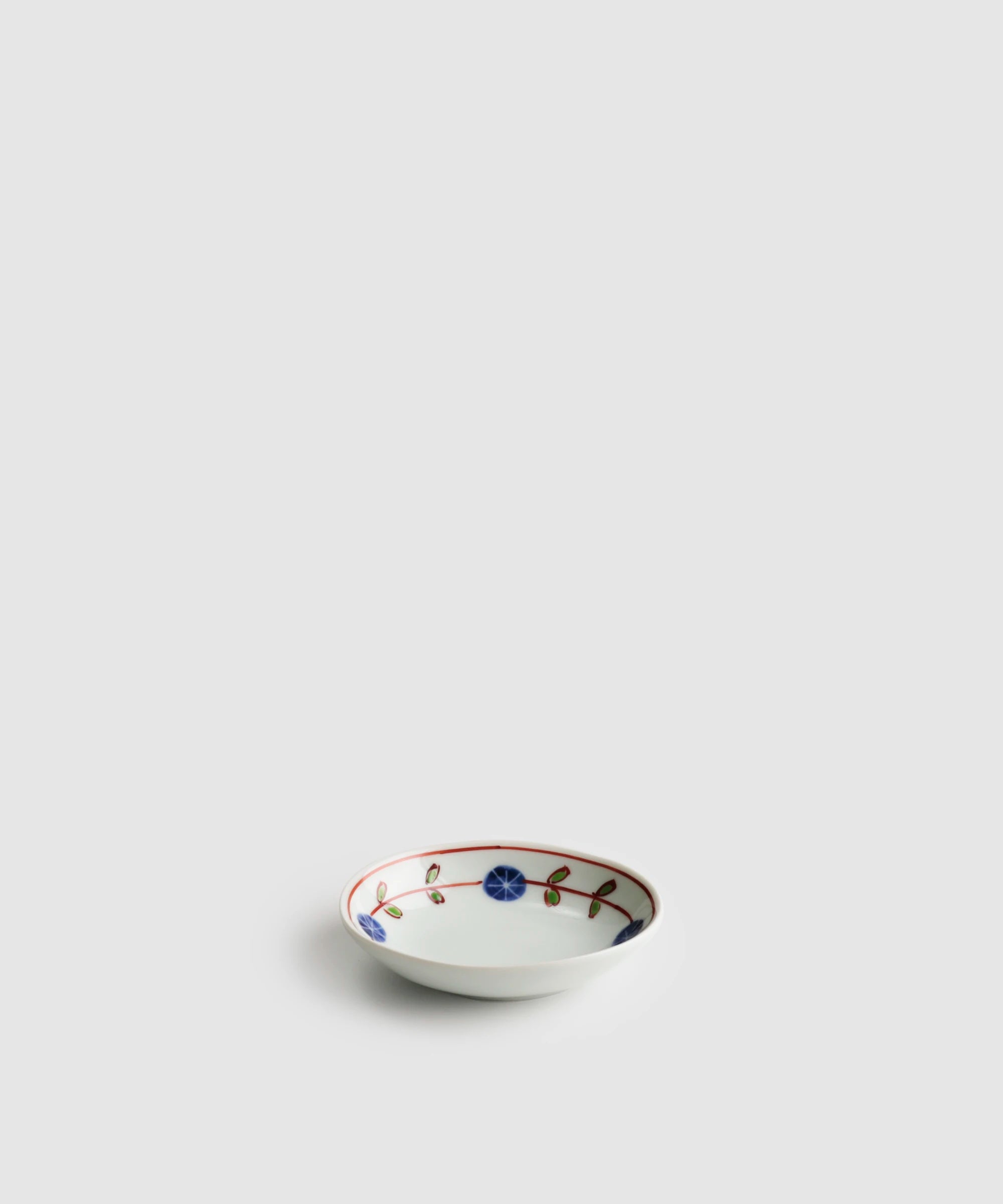 染錦丸紋つなぎ - 楕円豆皿