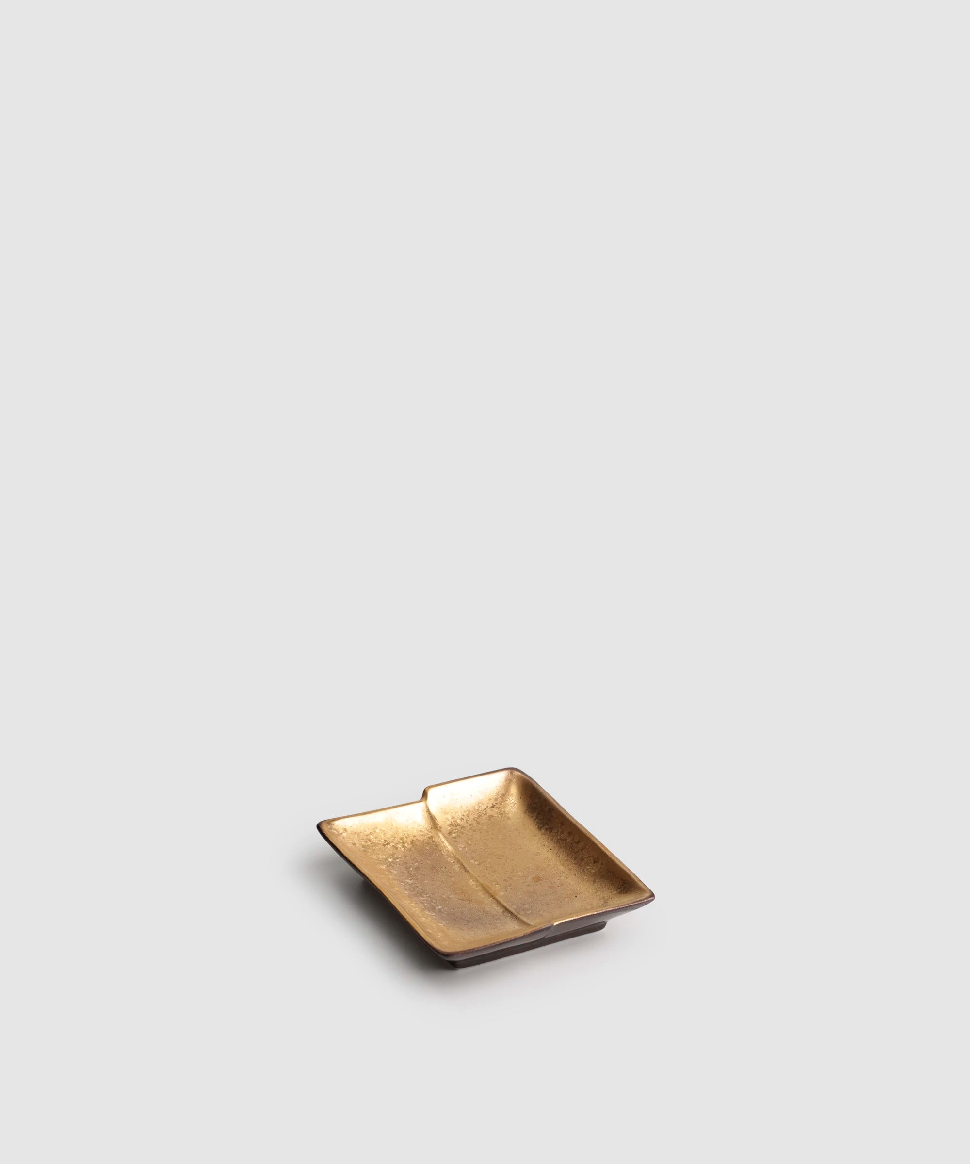 金塗 - 角型小皿